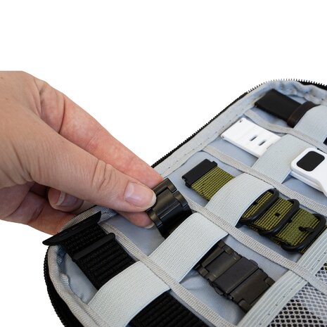 Strap-it Strap-it Sac de rangement de luxe pour bracelets Smartwatch (noir)