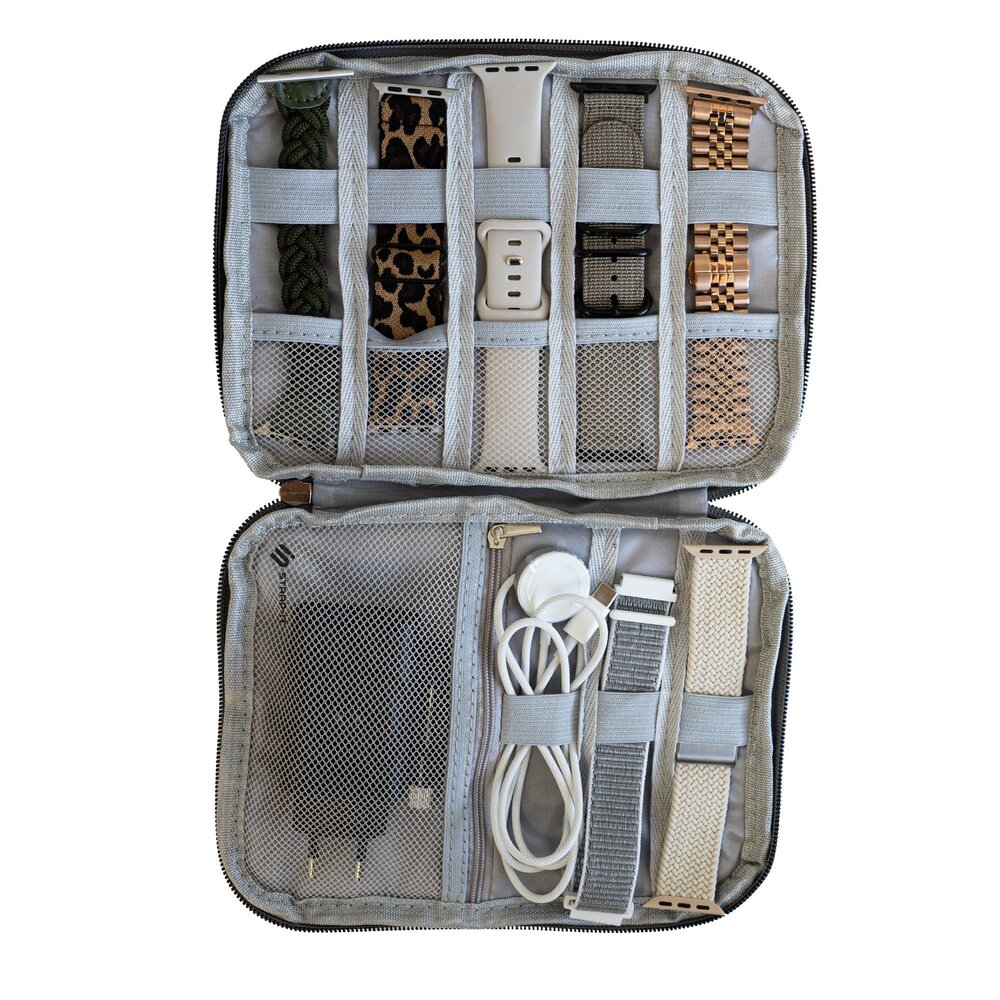 Strap-it Strap-it Sac de rangement de luxe pour bracelets Smartwatch (gris)
