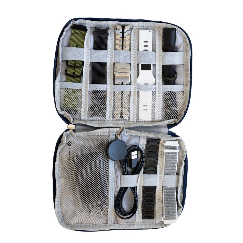 Strap-it Strap-it Sac de rangement pour bracelets de smartwatch (bleu foncé)