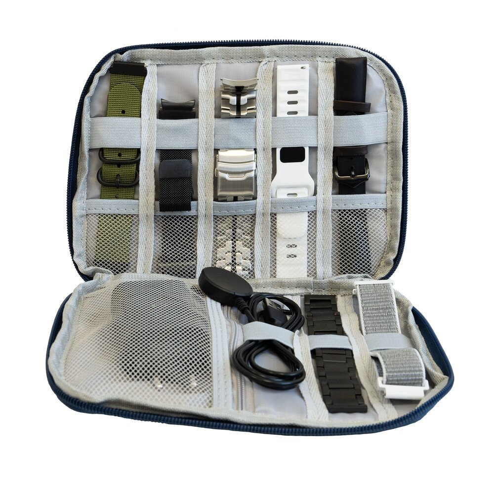 Strap-it Strap-it Sac de rangement pour bracelets de smartwatch (bleu foncé)