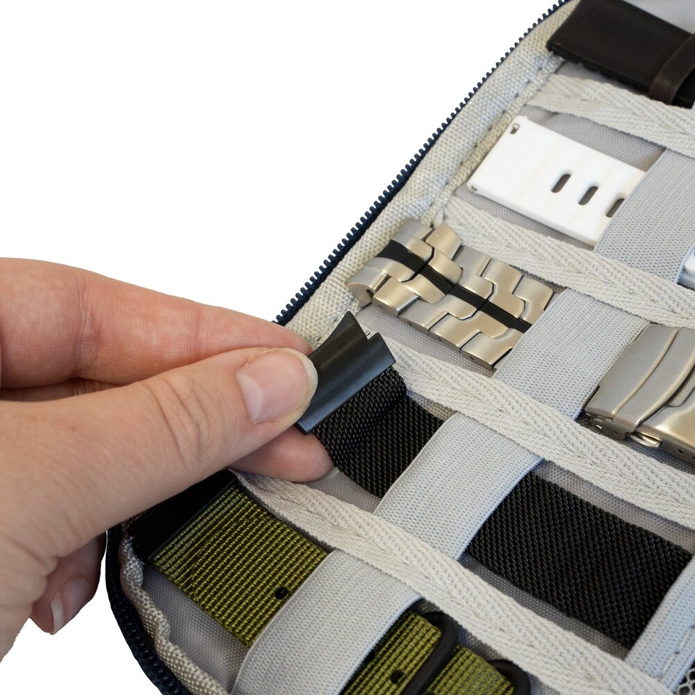 Strap-it Strap-it Sac de rangement pour bracelets de smartwatch (bleu foncé)