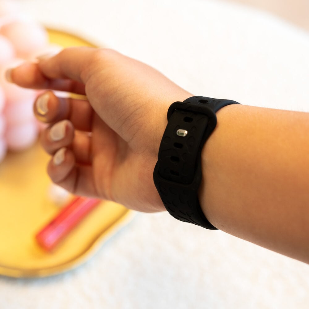 xoxo Wildhearts xoxo Wildhearts Bracelet silicone Xiaomi Amazfit GTS imprimé léopard (noir)