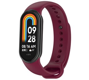 Strap-it Bracelet silicone Xiaomi Smart Band 9 (vin rouge)