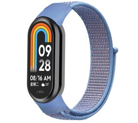 Strap-it Bracelet nylon Xiaomi Smart Band 9 (bleu clair)