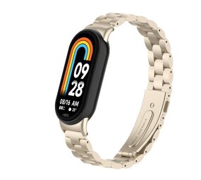 Strap-it Bracelet acier Xiaomi Smart Band 9 (lumíere stellaire)
