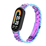 Strap-it Bracelet acier Xiaomi Smart Band 9 (arc-en-ciel)