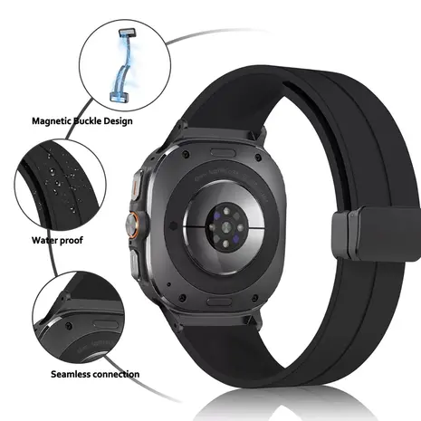 Strap-it Strap-it Bracelet sport avec D-buckle Samsung Galaxy Watch Ultra (noir)