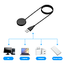 Bandz Bandz Samsung Galaxy Watch Ultra USB-A oplader (noir) 100cm Bandz Bandz Samsung Galaxy Watch Ultra USB-A oplader (noir) 100cm