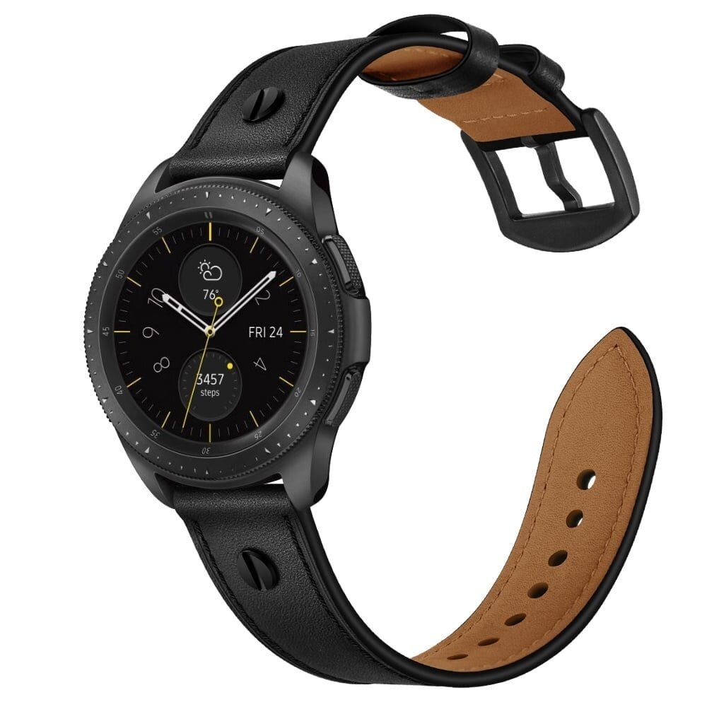 Strap-it Strap-it Bracelet cuir vissé Samsung Galaxy Watch 7 - 44mm (noir)