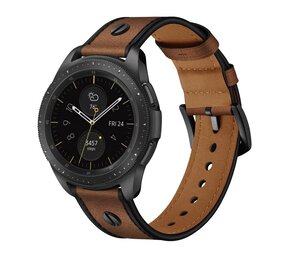 Strap-it Bracelet cuir vissé Samsung Galaxy Watch 6 Classic 43mm (marron foncé)