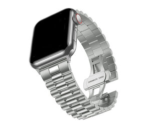 Strap-it Bracelet acier Apple Watch Présidentiel (coleur titane)