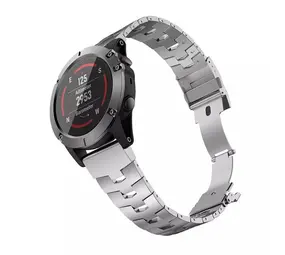 Strap-it Bracelet titane Garmin Instinct (argent)