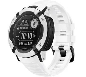 Strap-it Bracelet silicone Garmin Instinct 2x (blanc)