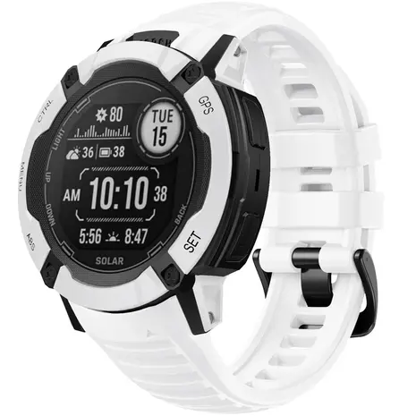 Strap-it Strap-it Bracelet silicone Garmin Instinct 2x (blanc)