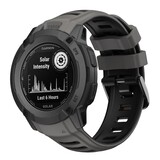 Strap-it Bracelet sport Garmin Instinct 2x (gris foncé/noir)