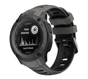 Strap-it Bracelet sport Garmin Instinct 2x (gris foncé/noir)