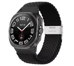 Strap-it Bracelet tressé Samsung Galaxy Watch Ultra (noir)