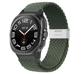 Strap-it Bracelet tressé Samsung Galaxy Watch Ultra (vert olive) Strap-it Bracelet tressé Samsung Galaxy Watch Ultra (vert olive)