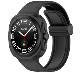 Strap-it Bracelet cuir hybride Samsung Galaxy Watch Ultra (noir)