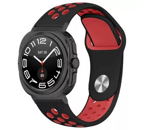 Strap-it Bracelet sport Samsung Galaxy Watch Ultra (noir/rouge)