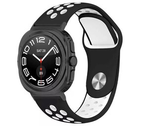 Strap-it Bracelet sport Samsung Galaxy Watch Ultra (noir/blanc)