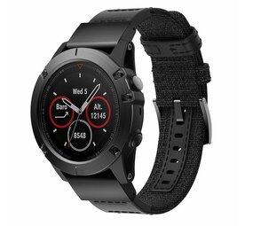 Strap-it Bracelet hybride en nylon Garmin Epix Gen 2 (noir)