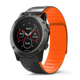 Strap-it Bracelet en silicone magnétique Garmin Epix Gen 2 (noir/orange)