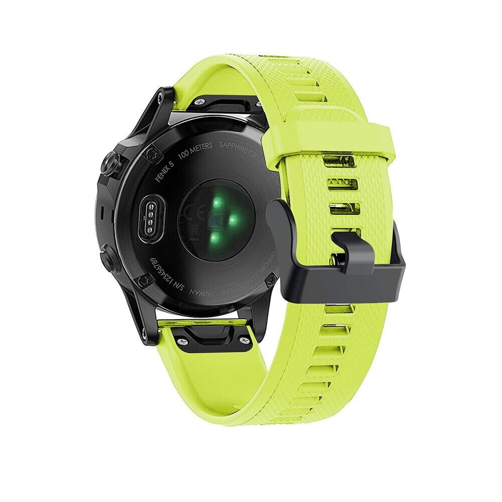 Strap-it Strap-it Bracelet en silicone Garmin Quatix 5 / 6 / 7 (vert clair)