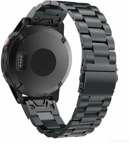 Strap-it Strap-it Bracelet acier Garmin Quatix 5 / 6 / 7 (noir)