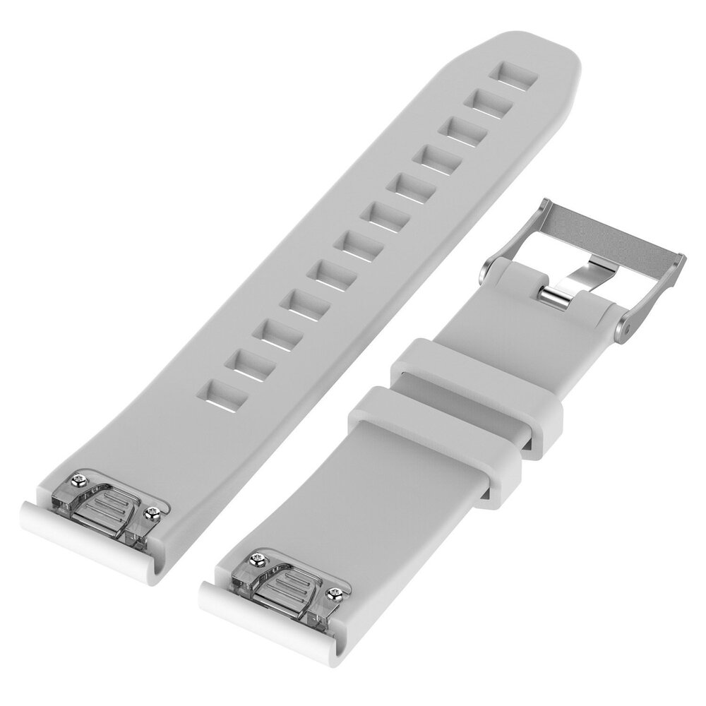 Strap-it Strap-it Bracelet en silicone brillant Garmin Quatix 5 / 6 / 7 (blanc)