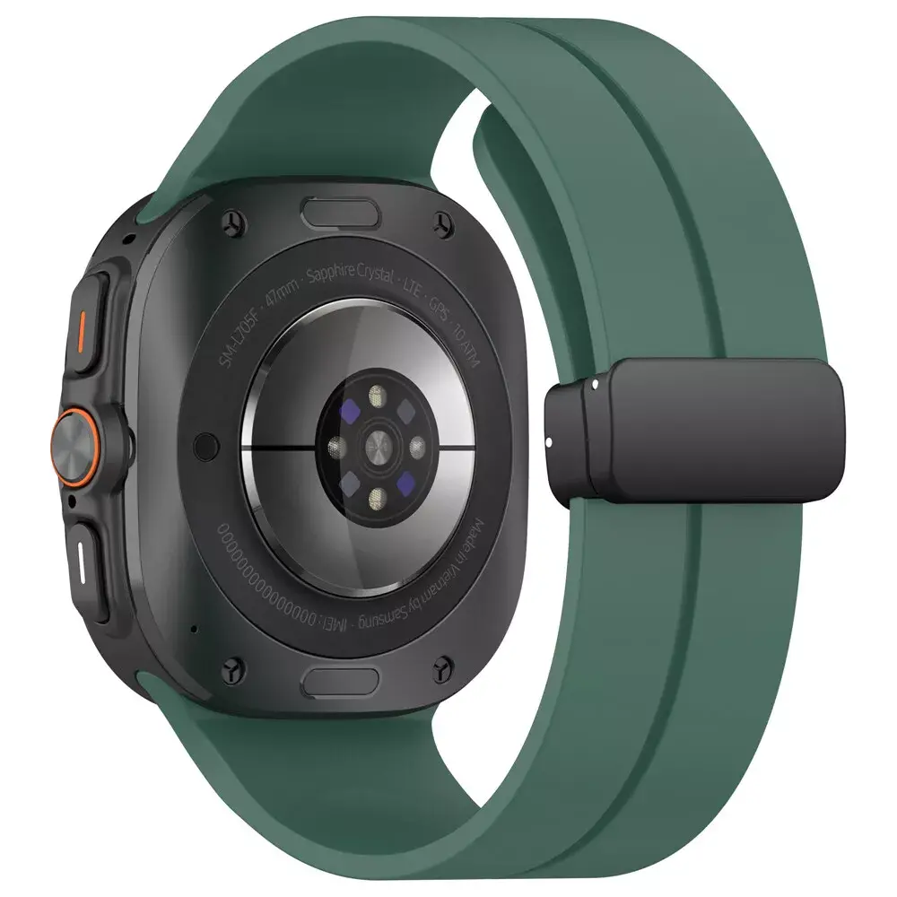 Strap-it Strap-it Bracelet sport avec D-buckle Samsung Galaxy Watch Ultra (vert foncé)