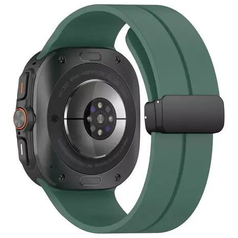 Strap-it Strap-it Bracelet sport avec D-buckle Samsung Galaxy Watch Ultra (vert foncé)