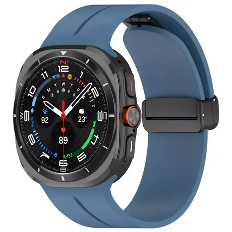 Strap-it Strap-it Bracelet sport avec D-buckle Samsung Galaxy Watch Ultra (grisbleu)