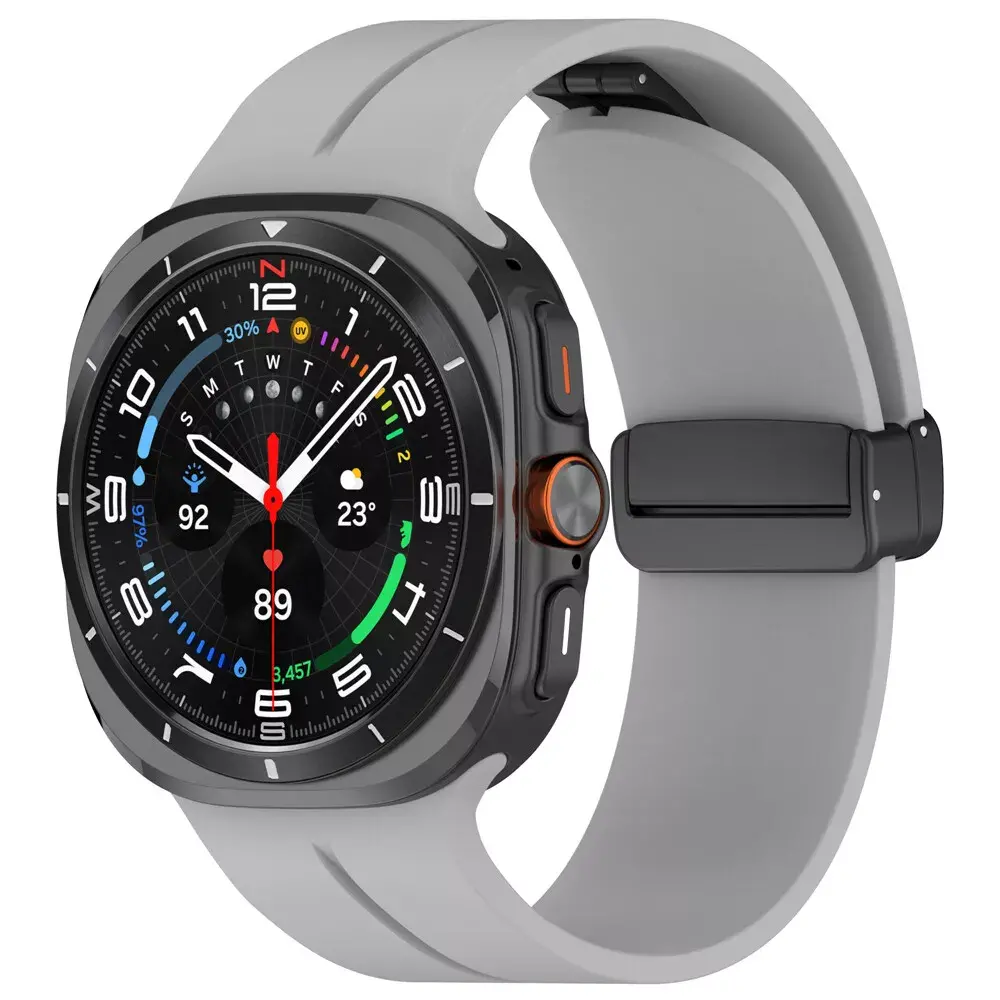 Strap-it Strap-it Bracelet sport avec D-buckle Samsung Galaxy Watch Ultra (gris)
