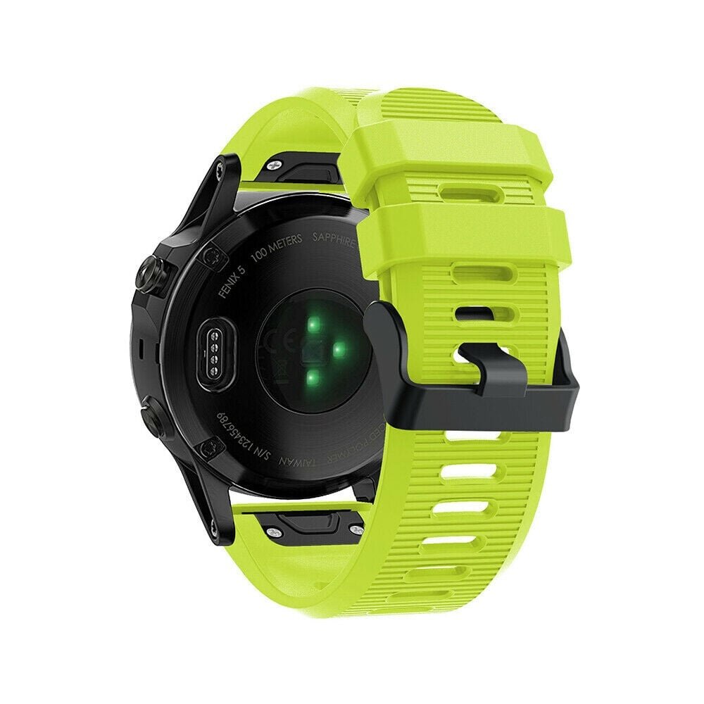 Strap-it Strap-it Bracelet en silicone Garmin Quatix 3 / 6x / 7x Solar (vert clair)