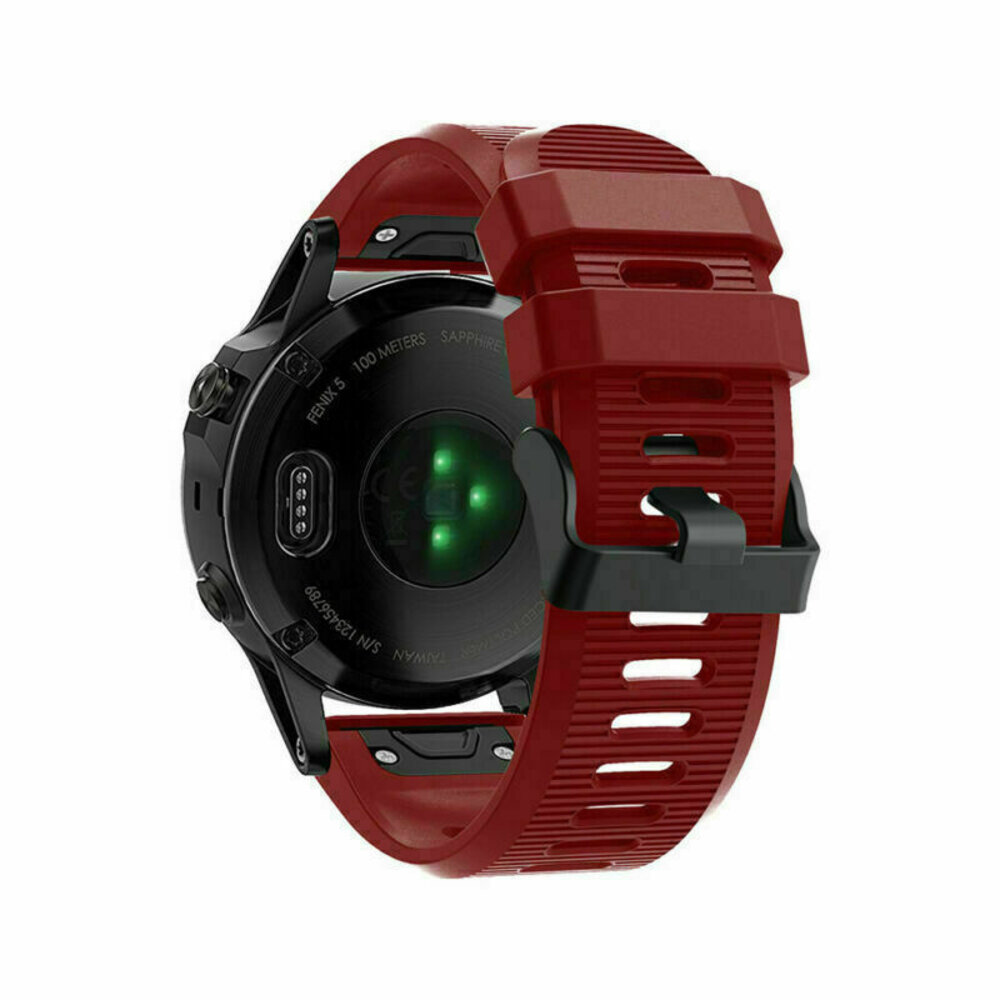 Strap-it Strap-it Bracelet en silicone Garmin Quatix 3 / 6x / 7x Solar (rouge)