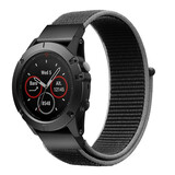 Strap-it Bracelet nylon Garmin Quatix 3 / 6x / 7x Solar (charcoal)