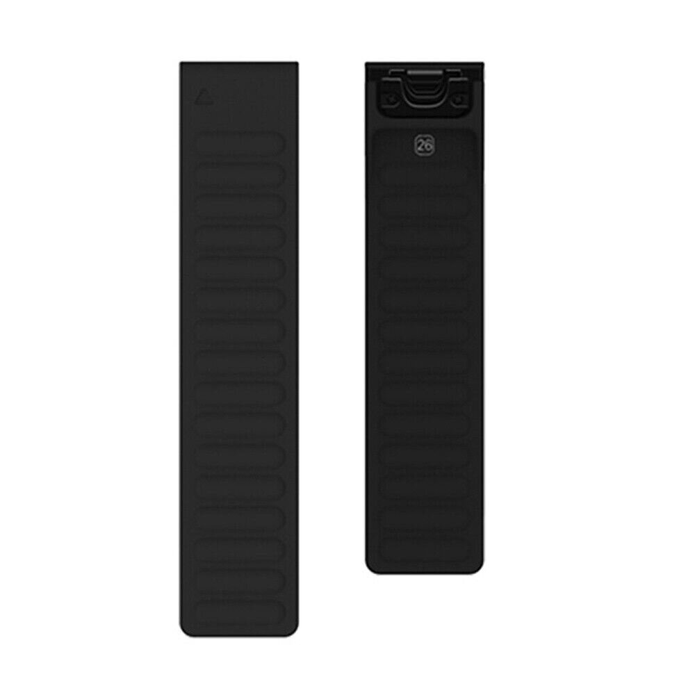 Strap-it Strap-it Bracelet en silicone magnétique Garmin Quatix 3 / 6x / 7x Solar (noir)