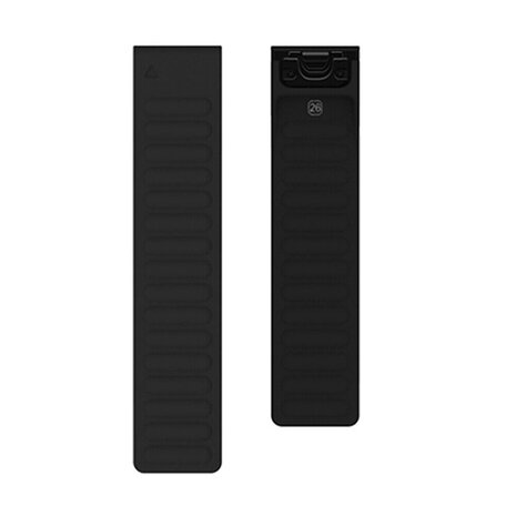 Strap-it Strap-it Bracelet en silicone magnétique Garmin Quatix 3 / 6x / 7x Solar (noir)