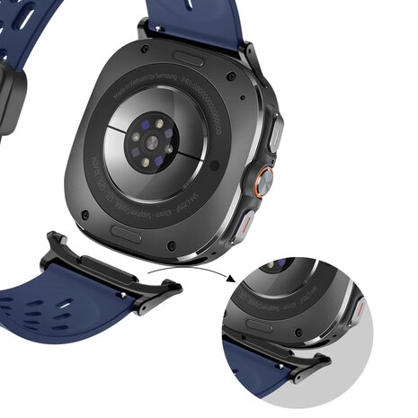 Bandz Bandz Bracelet Sport 'Air' avec D-buckle Samsung Galaxy Watch Ultra (bleu foncé)