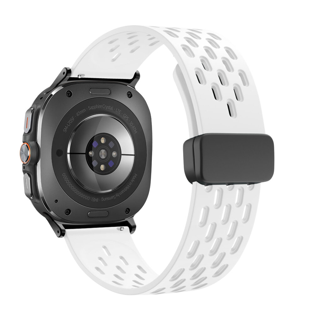 Bandz Bandz Bracelet Sport 'Air' avec D-buckle Samsung Galaxy Watch Ultra (blanc)