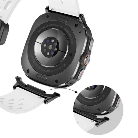 Bandz Bandz Bracelet Sport 'Air' avec D-buckle Samsung Galaxy Watch Ultra (blanc)