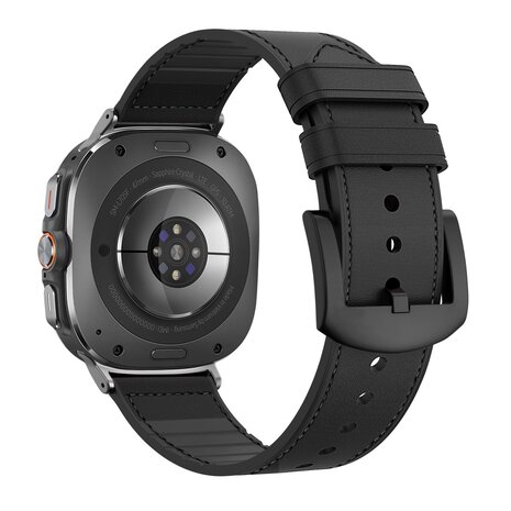 Bandz Bandz Bracelet cuir hybride avec boucle Samsung Galaxy Watch Ultra (noir) Bandz Bandz Bracelet cuir hybride avec boucle Samsung Galaxy Watch Ultra (noir)