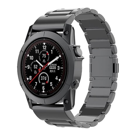 Strap-it Strap-it Bracelet titane magnétique Garmin Fenix 7 (noir)
