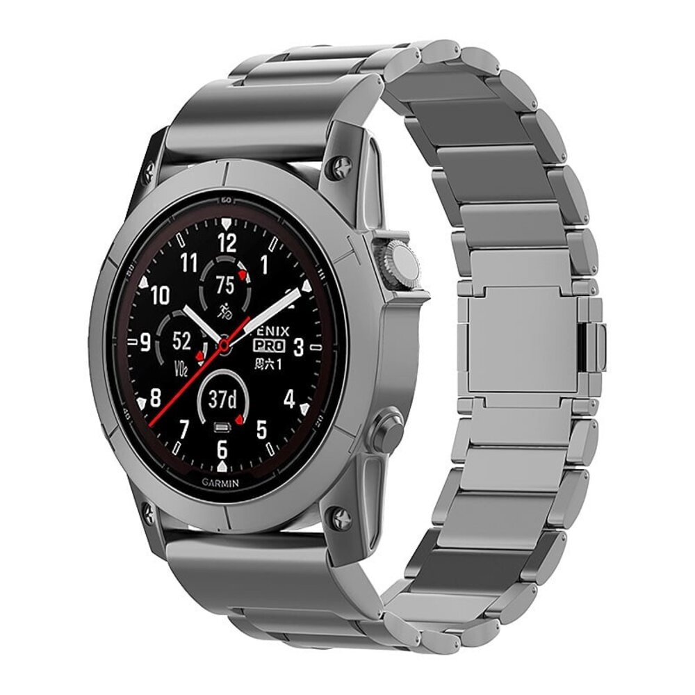 Strap-it Strap-it Bracelet titane magnétique Garmin Fenix 7x (graphite)
