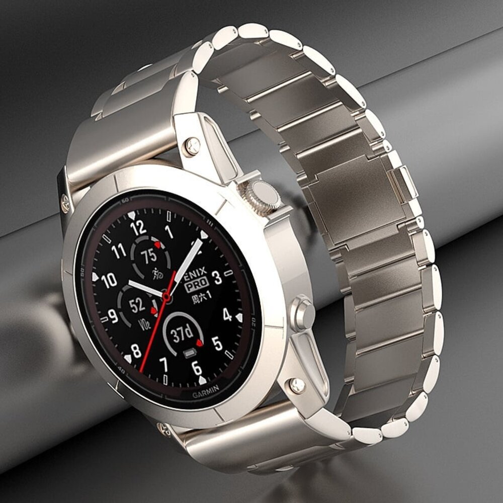 Strap-it Strap-it Bracelet titane magnétique Garmin Fenix 7x (titanium) Strap-it Strap-it Bracelet titane magnétique Garmin Fenix 7x (titanium)