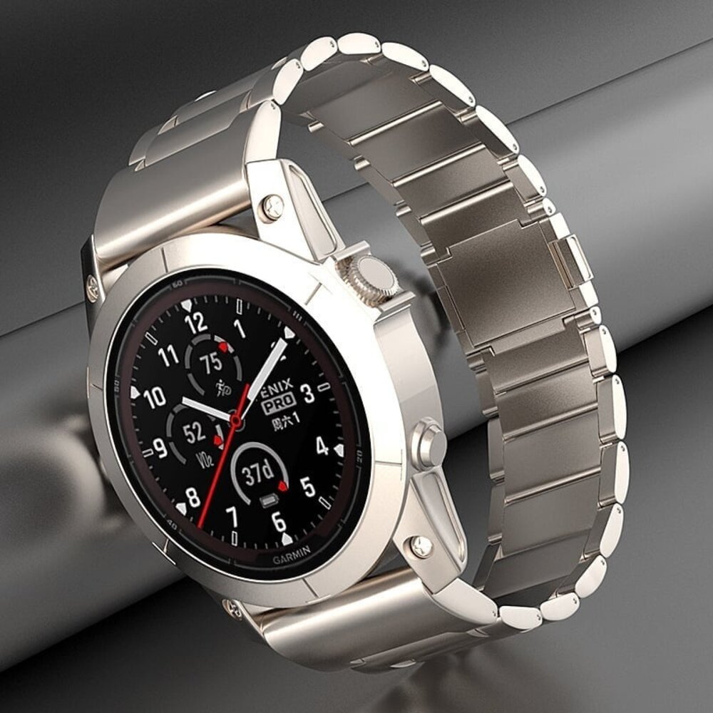 Strap-it Strap-it Bracelet titane magnétique Garmin Quatix 3 / 6x / 7x Solar (titanium)