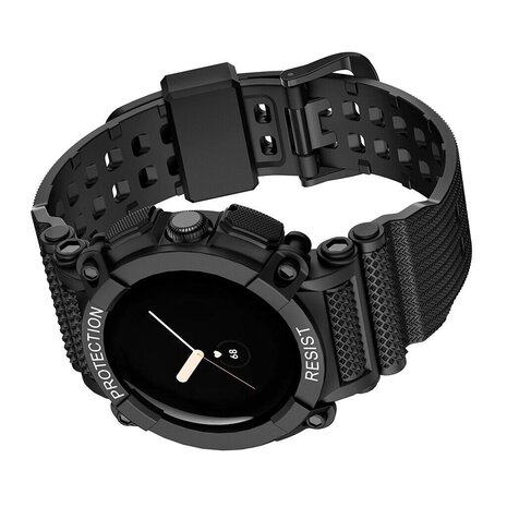 Strap-it Strap-it Bracelet TPU avec cadre Google Pixel Watch 3 - 41mm (noir)