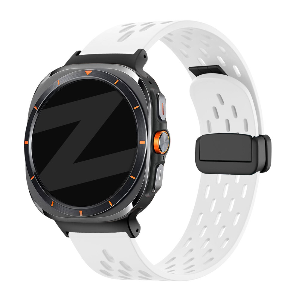 Bandz Bandz Bracelet Sport 'Air' avec D-buckle Samsung Galaxy Watch Ultra (blanc)