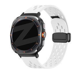 Bandz Bandz Bracelet Sport 'Air' avec D-buckle Samsung Galaxy Watch Ultra (blanc)